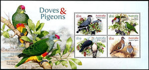 AUS2021-18M Australia Doves & Pigeons Souvenir Sheet (1)