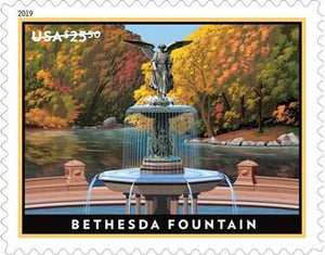 US #5348 2019 Express Mail Bethesda Fountain $25.50 Single MNH